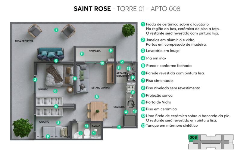 APTO 008-01 – SAINT ROSE