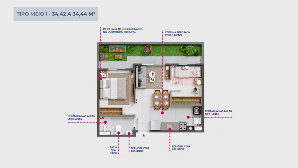 Planta 23 do empreendimento Alto Livieiro